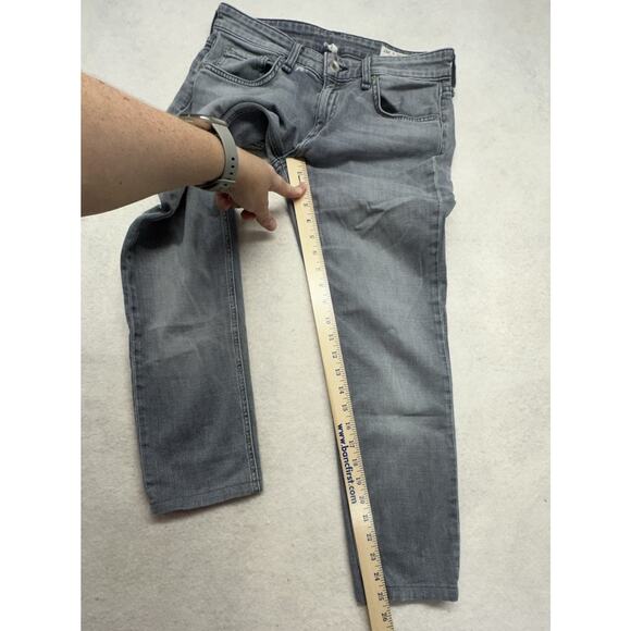 Rag & Bone Womens Jeans 24 Dre Low Rise Slim Boyfriend Gray Hemmed - Picture 6 of 10